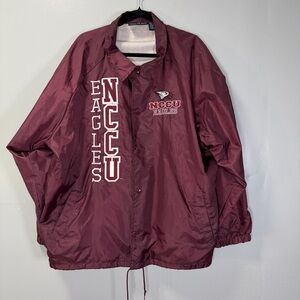 Maroon North Carolina Central University Eagles Windbreaker Jacket Size 3XL